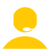 silueta de um busto na cor amarela com um headset na cor branca