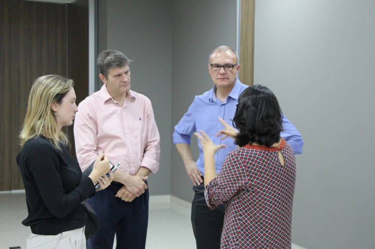 Convidados da FAE para a inauguração do Centro de Excelência em Operações.