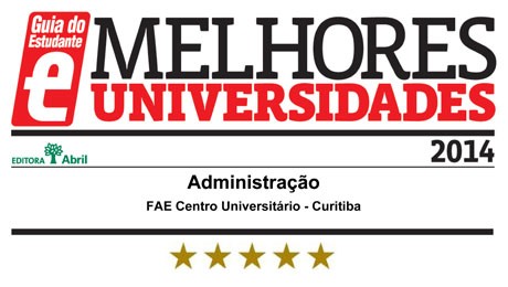 Curso da FAE recebe nota máxima do Guia do Estudante Abril.