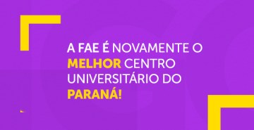 O Índice Geral de Cursos (IGC), divulgado pelo Ministério da Educação (MEC), reconhece novamente a FAE Centro Universitário como a melhor do estado