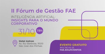 Aspectos jurídicos sobre Inteligência Artificial e os insights para o mundo corporativo, são foco do evento, realizado pelo campus São José dos Pinhais no dia 31 de outubro