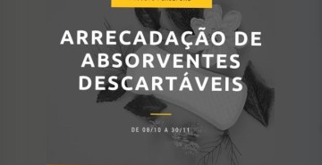 Projeto Perséfone promove campanha de arrecadação de absorventes descartáveis 