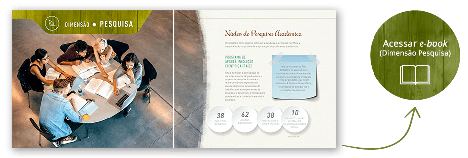 Imagem simulando um botão para realizar o download parcial do Relatório de Sustentabilidade 2015
